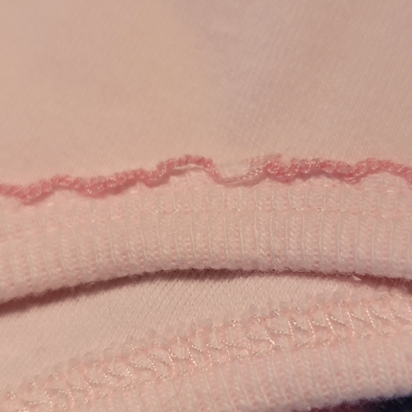 ABSORBA ♡ Thick Cotton Pink Onesie w/Embroidered Pink Stitched Bébé 'n Trim 6-9M - Picture 11 of 17